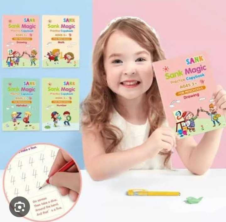 Magic Practice Copybook(4 BOOKS+10 INK REFILL) , Magic Book For ...