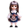 6 inches Doll Toy Exquisite Easy to Care Comfortable Touch 1/8 Big Eyes Doll for Entertainment. 