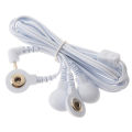 1 PC 4-Way Electrode Pads TENS Unit Lead Wires Cables Connection Massage Tools Demoo. 