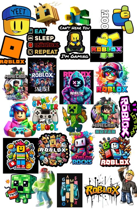 Roblox%20Stickers%20Gaming%20Stickers%20Minecraft%20Stickers%20Roblox%20Characters%20Gamer%20Decals%20"Eat%20Sleep%20Roblox%20Repeat"%20Stickers%20Kids%20Gaming%20Stickers%20Back%20to%20School%20Gaming%20Roblox%20Fan%20Art%20Video%20Game%20Stickers%20Pack%20Of%2026%20Each%20Size%202%20Inch%20x%202%20Inch%20-%20Image%203
