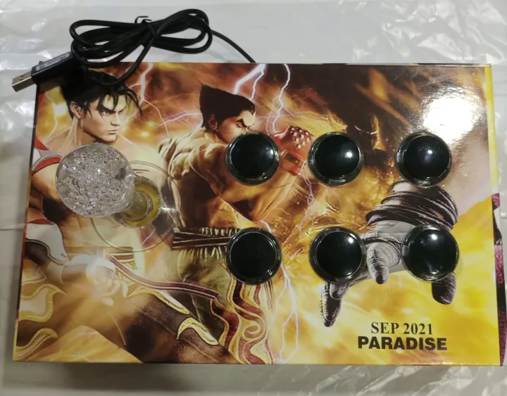 Buy%201%20Get%201%20Free%20Fancy%20Smooth%20Usb%20Game%20Controller%20Joystick%206%20Black%20Buttons%20Game%20Arcade%20Made%20Of%20Wooden%20Box%20Panel%20For%20PC%20Laptop%20Computer%20For%20Win7/8/10%20XP%20-%20Image%203