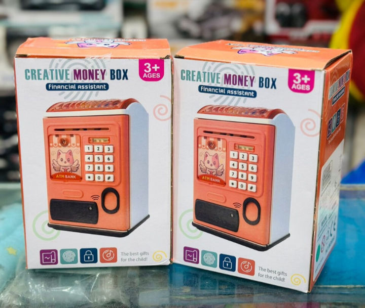 Machine Money Box Square KIDS ATM PASSWORD UNLOCK MACHINE | Mini ATM Machine, Money Box ,Savnig ...