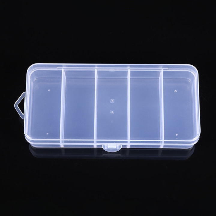 Portable Transparent Plastic Storage Jewelry Box Compartment Container ...