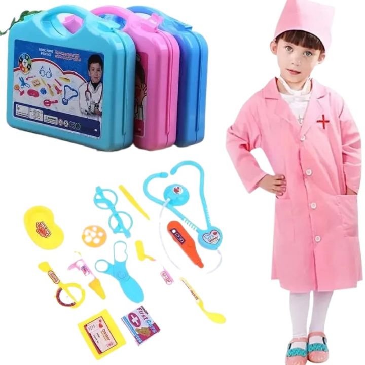 Pretend Play Kids Doctor Briefcase Set With Alll Acessories Included For Kids and Toddlers