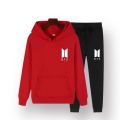 Bts Printed Winter Fleece Tracksuit Hoodie & Trouser For Women. 
