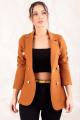 Armonika Women's Camel Button Jacket ARM-20K001151. 