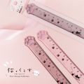 【FUN LIVE】 Cute Cat Paw Plastic Straight Rulers Kawaii School Office Supplies Planner Accessories Student Prize. 