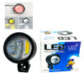 AKE 1-PCS Moto LED T20 White Yellow with RED DRL and Flasher 4 Function Motorcycle Led Light 20w Dual Tone 3-Wires Fog Led For motorcycle, Car, Jeep. 