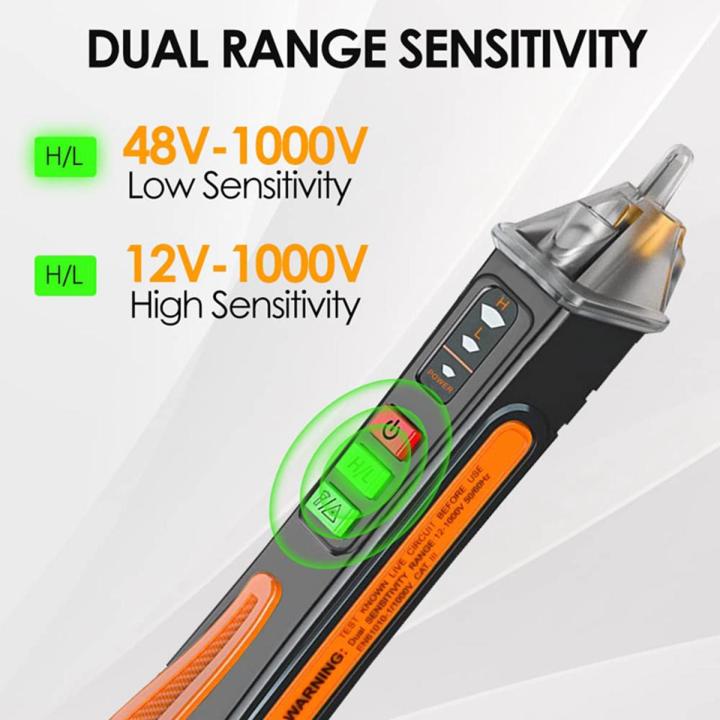 Non-Contact Voltage Test Pen Dual Range Voltage Tester 12V/48V-1000V