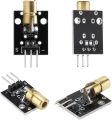 3 Pin 650nm 5V Laser Transmitter Sensor Module Board KY-008 Dot Diode Copper Head Sensor Module Diode Laser Mini laser head for Arduino Raspberry Pi Laser. 