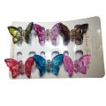 6pcs Mini Colorful Crystal butterfly Catchers -Trendy Frosted Butterfly Hair Claw: Fashionable Hair Accessory for Every Occasion - Stylish Design with Vibrant Colors and Crystal Accents. 