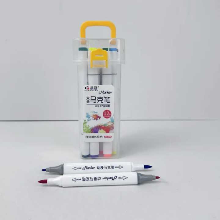 Alcohol%20Markers%20Set%20-%20Dual%20Tip%20Brush%20Pens%20&%20Chisel,%20Alcohol-Based%20Art%20Markers%20for%20Coloring,%20Drawing,%20and%20Artistic%20Projects,%2012-Piece%20-%20Image%203