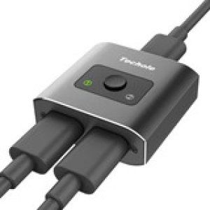 Imported Techole HDMI Switch 2 in 1 out 4K 60Hz, Bidirectional HDMI Port Switcher HDMI Splitter 1 in 2 out, HDMI 2.0 Hub - for Dual Monitors - 4K 3D HD 1080P for PS4 PS3 Xbox Blu-Ray Player DVD HDTV