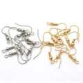 50/100pcs Earring Hooks for DIY Jewelry – Silver/Golden Color Craft Findings for Handmade Earrings. 