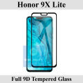Honor 9X Lite Full Black 9D|5D|6D|10D|11D|21D Tempered Glass Screen Protector Full Glue Edge To Edge For Honor 9X Lite. 