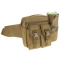 Waist Belt Pouch PVC Multiple Use Waist Pouch For Mens With Bottle Holder Waist Pouch Cross body Men Waist Belt Pouch Utility Gadget Gear Tool Organizer Pocket- Khaki. 