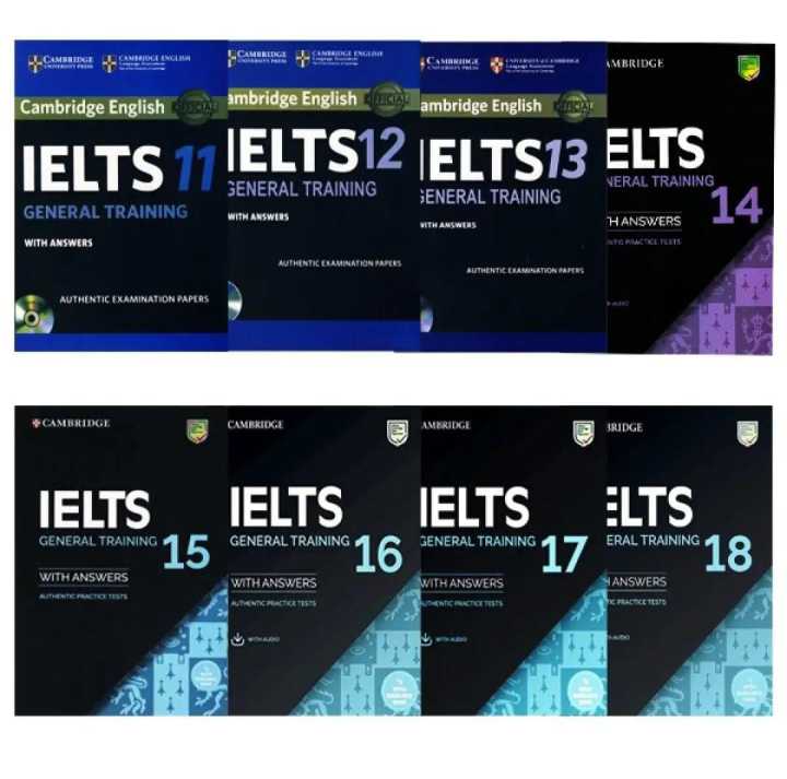 Cambridge IELTS General Training 11-18 set of (Eight Books)  with QR Code for Audio Listening