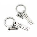 【Topnotch Store】Oeinin Simple Keychain Be Safe I Need You with Me Man Key Holder Bag Unisex Silver Color Alloy Key Chain Pendant Porte. 