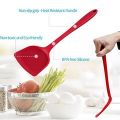 1PC Multifunctional Non-Stick Silicone Spatula, Egg Fish Frying Pan Scoop, Fried Showel Cooking Utensil, Heat Resistant Silicone Spatula. 