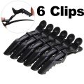Pack of 6 Premium Hair Sectioning Clips Black - Alligator Hair Clips - Crocodile Hair Clip For Salon -Duckbill Hair Sectioning Alligator Plastic Clips -Hair Salon section Clips- Black clip - Hair clip - Hair accessories. 