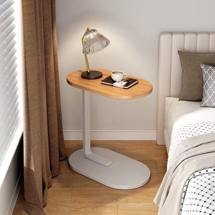 C Shape Table Side Table For Study and Laptop Table Wooden Top