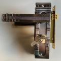 Door handle wooden handle lock ( silver ). 