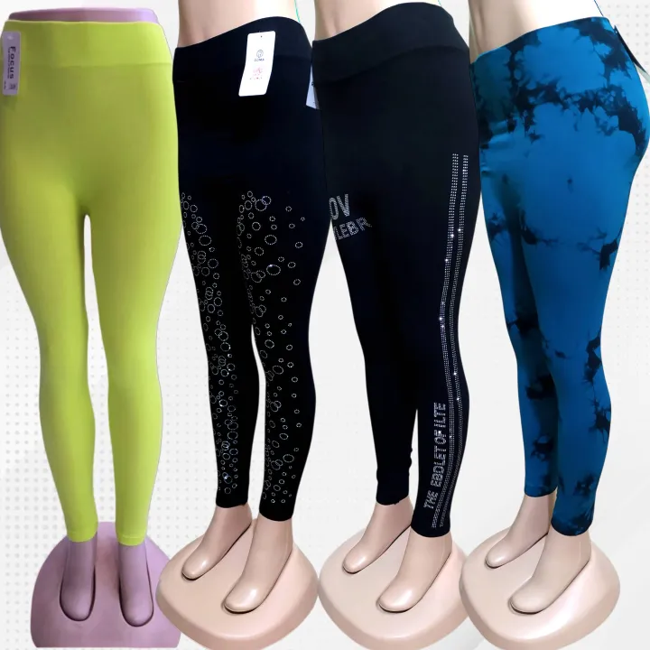 ROMA%20High%20Rise%20Yoga%20Pants%20Leggings%20for%20Women%20-%20Stretch%20Cotton,%20Free%20Size%20-%20Image%202