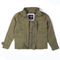 Men's Classic Field Jacket with Removable Quilted Liner & Hood - Vintage Style Outerwear 100% Cotton. 