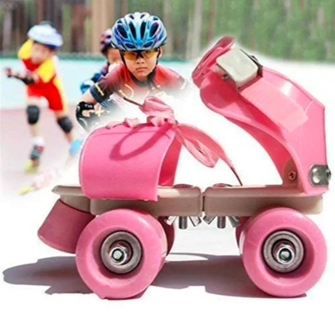 Skating Shoes For Kids Adjustable Quad Speed Double Row 4 Wheels Roller Skates Shoes For kids Children