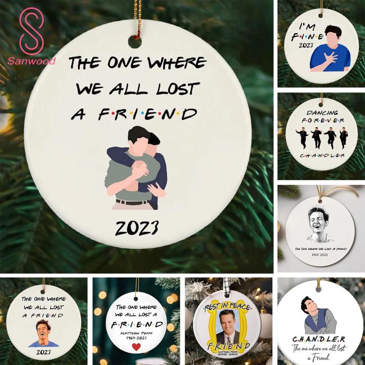Friends Tv Show Tribute Ornament Chandler Bing Ornament Love with Vibrant Colors Intricate Details Creative Acrylic Decor