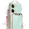 For OnePlus Nord 2T Case 1+ Nord 2T Phone Case CPH2399 CPH2401 Case Nord 2T Luxury Square Plating Shockproof Back Cover Fundas. 