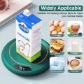 Safdar Mart-1Pc USB Electric Coffee Mug Milk Warmer with LCD Digital Temperature Display Adjustable with Auto Shut Off for Desk Stainless Steel & Glass Cup, PP Milk Bottle, Ceramic Cup Beverage Tea Water, Beverage, Hot Chocolate, Birthday Gift. 
