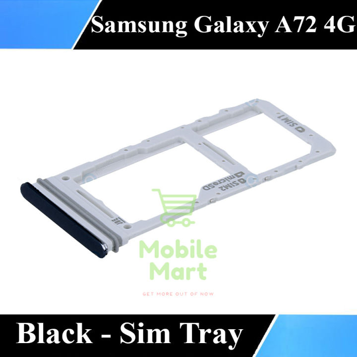 Samsung Galaxy A72 4G SIM Tray Sim Jacket Sim Slot Sim Door For Samsung Galaxy A72 4G - Black