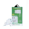 AT Original G99 Dual Port , 3A, Fast Charger For All Brands , Samsung / Iphone / HTC / Infinix / Xiaomi / Oppo / Huawei / Nokia / Lenovo - White. 