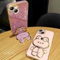 For OPPO F5 A79 F7 A3 F5 Youth Phone case 3D rabbit stereo stand electroplated soft case With bracelet. 