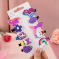 10Pcs a Set Girls Cute cartoon Sweet Hair Clip Rainbow Fruit Cute Cartoon Hair Bands Lovely Hair Accessories Headwear Hairpins. 