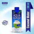 Aqua Coco 100% Natural Coconut Water (1pc of 330ml). 