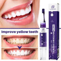 V34 Teeth Whitening Pen Purple Whitening Toothpaste Dental Whitening Tartar Removal Tooth Cleaning Effective Teeth Whitener 4ml. 