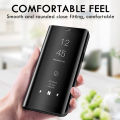 Smart Mirror Flip Phone Case For Redmi Note 10 10S 12 12S 13 Pro Plus 4G 5G 10C 12C Back Cover Cases. 
