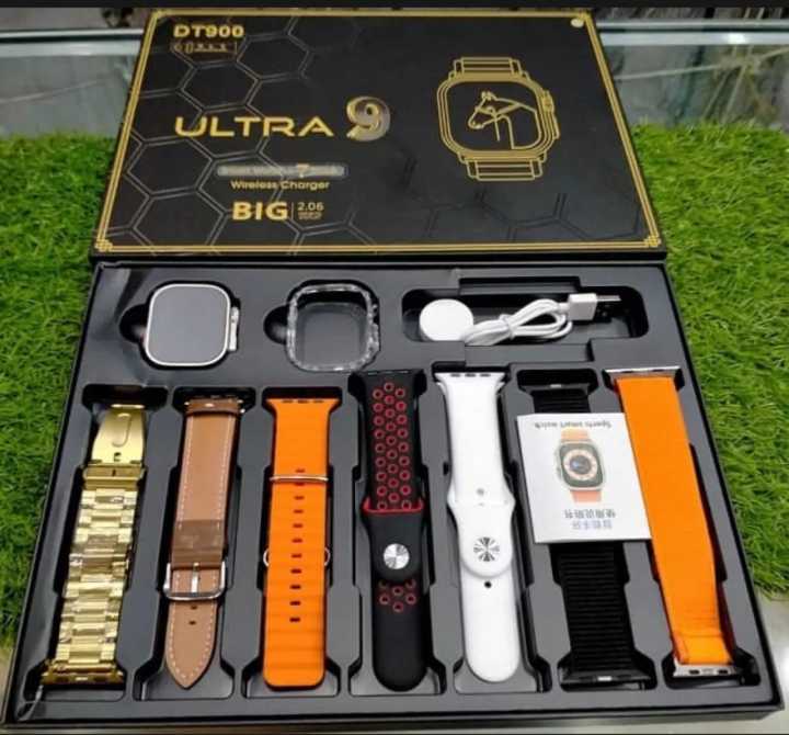 DT900 ULTRA Smart Watch 7 In 1 Smart Watch Bluetooth Calling Sleep Health Monitoring 1.9, 2.2 inch IPS Display Screen Smartwatch Pro Heart Rate Monitor Track Voice Assistant IOS & Android