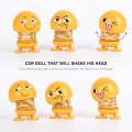 Random Emoji's Shaking Head Doll Emoji Spring Dolls Funny Expression Bouncing Toy Shaking Spring Head Dancing Doll Toys For Car Dashboard. 