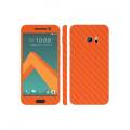 HTC 10 - Orange Carbon Fiber Texture Mobile Skin. 