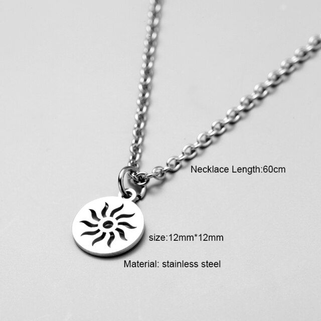Yin Yang Necklace Stainless Steel Necklace Women Men Chain Pendant Necklace Statement Couples Choker S Jewelry | Daraz.pk