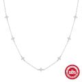 CANNER Real 925 Sterling Silver Zircon Butterfly Flower Pendant Necklace Chain For Women Gift Party Fine Jewelry Collares Bijoux. 