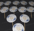 CUSTOMIZED Baat Pakki/Date Fixed Mithai Cupcake Toppers Pack of 10, Perfect for Engagement & Wedding Party Celebration ,Baat Pakki & Wedding Party Celebration Toppers. 