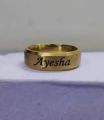 Customize Name Engraving Ring Golden. 