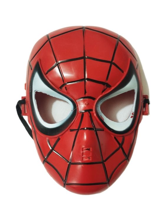 Marvel%20Spiderman%20Kids'%20Plastic%20Mask-Spider-Man%20Classic%20Plastic%20Costume%20Mask%20-%20Image%202