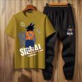 NO SIGNAL SEARCHING Printed Dragon Ball Z Goku Tracksuit For Men, Boys, Girls, Women - Soft and Comfortable Fabric T Shirt and Trouser Summer Collection. 