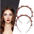 Fashion Double Layer Band Twist Plait Clip Front Hair Clips, Hairpin Headband Beauty Tool Hair Accessory. 