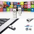 【COD + Gift】 HP 2TB 1TB 512GB OTG USB Flash Drive Metal Pen Drive 256GB 128GB 64GB 360 Degree Rotating Waterproof Mobile Phone Flash Drive. 